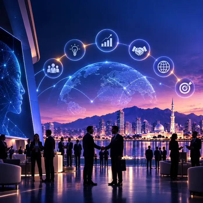 The AI ERA Summit Oman sponsors connecting with business leaders